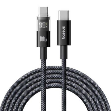 Кабель Baseus Display 2 Series Fast Charging Data Cable Type-C to Type-C 100W 20V 5A 2m Черный