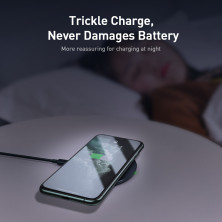 Беспроводное зарядное устройство Baseus Simple NEW Wireless Charger с технологией Qi 15W Черный