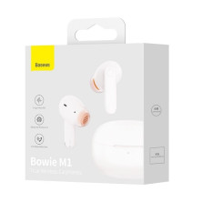 Беспроводные Bluetooth наушники Baseus Bowie M1 с функцией шумоподавления ANC Белый