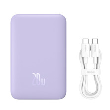 УМБ Baseus Magnetic Mini Wireless Fast Charge 2in1 10000mAh 20W 2.4A QC3.0+PD3.0 с Беспроводной зарядкой Qi 15W Фиолетовый