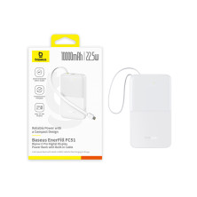 УМБ Baseus EnerFill FC51 Bipow2 Pro 10000mAh 22.5W 2.4A с технологией QC3.0+PD3.0 та Type-C кабелем 22.5W Белый