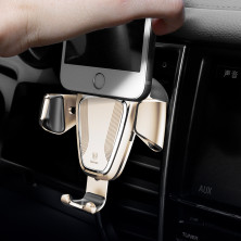 Автодержатель для телефона Baseus Gravity Car Mount в воздуховод Золотистый