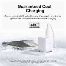 Сетевое зарядное устройство Baseus Palm Fast Charger QC3.0+PD3.0 20W USB+Type-C 3A Белый