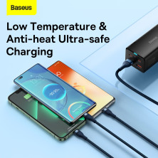 Кабель Baseus Flash Series 2 3-in-1 Fast Charging Data Cable USB to Lightning+Type-C+MicroUSB 66W 1.2m Синий