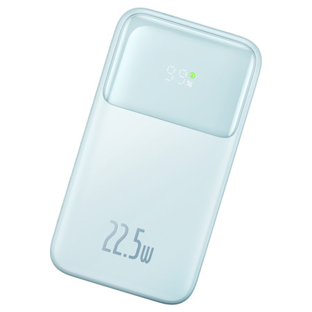 УМБ Baseus Comet Digital Display Fast Charge 10000mAh 22.5W 3A з технологією QC3.0+PD3.0 и iP 20W+Type-C 22.5W кабелем Блакитний