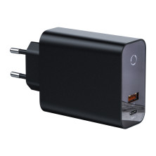Сетевое зарядное устройство Baseus Speed PPS Intelligent Power-off QC4.0+PD3.0 45W USB+Type-C 6A Черный
