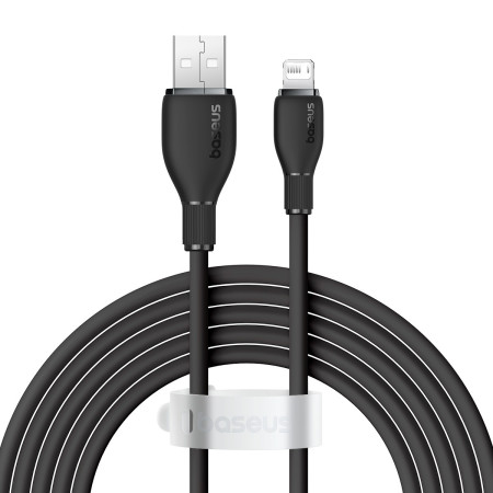 Кабель Baseus Pudding Series Fast Charging Data Cable USB to Lightning 2.4A 2m Чорний
