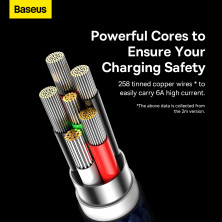Кабель Baseus Glimmer Series Fast Charging Data Cable USB to Type-C 100W 20V 5A 2m Синій