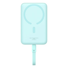 УМБ Baseus Magnetic Mini Wireless Fast Charge 10000mAh 30W 3A QC3.0+PD3.0 з функцією MagSafe та Qi 15W і Type-C 30W кабелем Блакитний