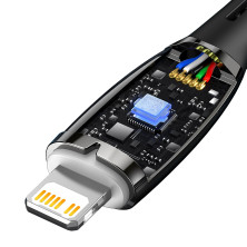 Кабель Baseus Glimmer Series Fast Charging Data Cable Type-C to Lightning PD 20W 2m Черный