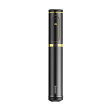 Селфи-монопод Baseus Fully Folding 2in1 с функцией штатива и пультом Bluetooth Черно-Золотой