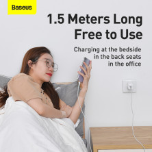 Кабель Baseus Simple Wisdom Series Fast Charging Data Cable USB to Lightning 2.4A 1.5m Набор 2 шт Білий