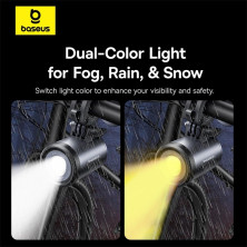 Тримач з ліхтариком телефону на велосипед Baseus PrimeTrip Series Dual-Color Bike Light 2-in-1 Set Чорний