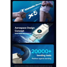 Кабель Baseus Unbreakable Series Fast Charging Data Cable USB to Type-C 100W 20V 5A 1m Серый