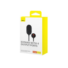 Автомобільний зарядний пристрій Baseus High Efficiency Pro 1-for-2 Car Cigarette Lighter 30W USB+Type-C + 2 Прикурювача Чорний