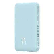 УМБ Baseus Magnetic Mini Wireless Fast Charge 2in1 5000mAh 20W 2.4A QC3.0+PD3.0 з Бездротовою зарядкою Qi 15W Блакитний