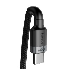 Кабель Baseus Cafule Flash Charging Data Line Cable Type-C to Type-C PD 2.0 QC 3.0 100W 20V 5A 2m Черный