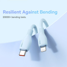Кабель Baseus Pudding Series Fast Charging Data Cable Type-C to Lightning PD 20W 2m Голубой