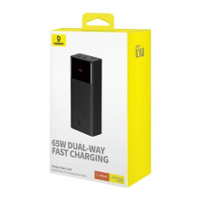 УМБ Baseus Star-Lord Digital Display 30000mAh 65W 6A з технологією QC3.0+PD3.0 2USB+Type-C + Кабель USB to Type-C Чорний