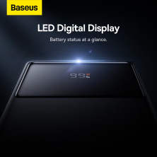 УМБ Baseus Star-Lord Digital Display 30000mAh 22.5W с технологией QC3.0+PD3.0 2USB+Type-C + Кабель USB to Type-C Черный