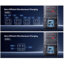 Мережевий зарядний пристрій Baseus PowerCombo Tower PowerStrip 100W 2AC+2USB+2Type-C 5A Чорний