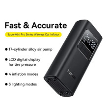 Автокомпрессор универсальный Baseus SuperMini Pro аккумуляторный 4000mAh 50W Черный