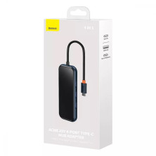 USB-хаб Baseus 4in1 AcmeJoy 4-Port Type-C HUB Adapter Type-C to USB3.0*3, Type-C*1 Серый