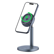 Беспроводное зарядное устройство Baseus Orbit 2 Pro Air-Cooled 2-in-1 Magnetic с функцией MagSafe и Qi2 20W Серый