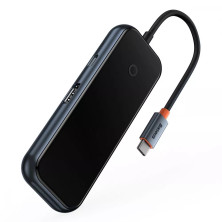 USB-хаб Baseus 5in1 AcmeJoy 5-Port Type-C HUB Adapter Type-C to USB3.0*2, USB2.0*1, Type-C*1, 4KHDMI, Сірий