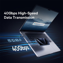 Кабель Baseus Flash 2 USB4 Series Fast Charging Data Cable Type-C to Type-C 240W 8K@60Hz 40Gbps 1m Черный