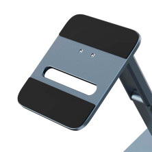 Підставка для телефона і планшета настільна Baseus Desktop Biaxial Foldable Metal Stand for Tablets обертання 360° Сірий