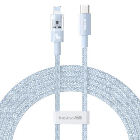 Кабель Baseus Gem Series Fast Charging Data Cable Type-C to Lightning PD 20W 2m Голубой