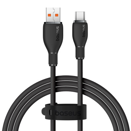 Кабель Baseus Pudding Series Fast Charging Data Cable USB to Type-C 100W 20V 5A 1.2m Чорний