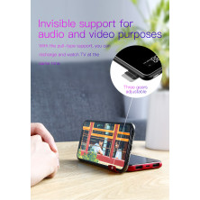 УМБ Baseus Full Screen 2in1 Bracket 8000mAh 2A с Беспроводной зарядкой Qi 5W Черно-Красный