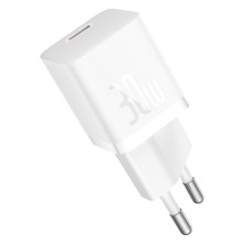 Сетевое зарядное устройство Baseus GaN5 Mini Fast Charger 1C PD3.0 30W Type-C 3A + кабель Baseus Type-C to Type-C 100W 20V/5A 1м Белый