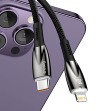 Кабель Baseus Glimmer Series Fast Charging Data Cable Type-C to Lightning PD 20W 2m Черный