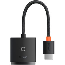 HDMI адаптер Baseus Lite Series Adapter HDMI to VGA з 3,5-мм аудіопортом AUX Чорний
