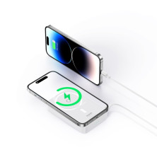 УМБ Baseus MagPro Magnetic Bracket Wireless Fast Charge 5000mAh 20W 2.4A QC3.0+PD3.0 з Бездротовою зарядкою Qi 15W Білий