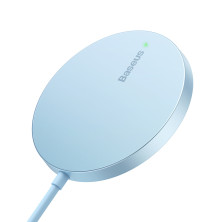 Бездротовий зарядний пристрій Baseus Simple Mini3 Magnetic з функцією MagSafe і Qi 15W Блакитний