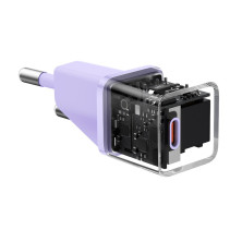 Мережевий зарядний пристрій Baseus GaN5 Fast Charger 1C PD3.0 20W Type-C 3A Фіолетовий