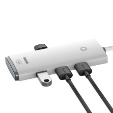 USB-хаб Baseus 4in1 Lite Series 4-Port Type-A HUB Adapter Type-A to USB3.0*4 кабель 2м Білий