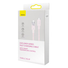 Кабель Baseus Explorer Series with Smart Temperature Control Fast Charging Data Cable Type-C to Lightning PD 20W 1m Розовый