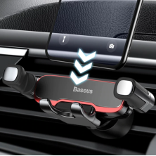 Автодержатель для телефона Baseus Mr Hui Gravity Car Mount Air Outlet в воздуховод Черный