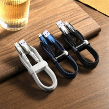 Кабель Baseus Glimmer Series Fast Charging Data Cable USB to Lightning 2.4A 2m Чорний