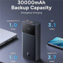 УМБ Baseus Star-Lord Digital Display 30000mAh 65W 6A з технологією QC3.0+PD3.0 2USB+Type-C + Кабель USB to Type-C Чорний