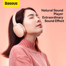 Бездротові Bluetooth навушники Baseus Encok D02 Pro Рожевий