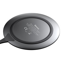 Беспроводное зарядное устройство Baseus Metal Wireless Charger с технологией Qi 10W Черный