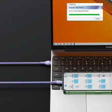 Кабель Baseus Flash Series 2 3-in-1 Fast Charging Data Cable USB to Lightning+Type-C+MicroUSB 66W 1.2m Фіолетовий