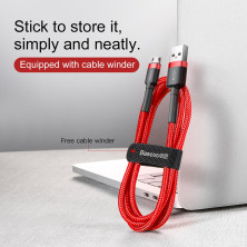 Кабель Baseus Cafule Cable USB to Micro USB 2.4A 1m Красный