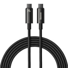 Кабель Baseus Tungsten Gold Fast Charging Data Cable Type-C to Type-C 240W 3m Черный